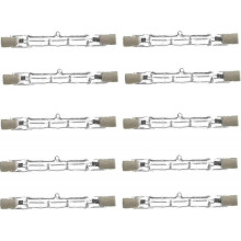 R7s Linear Halogen Bulbs 120W, 10-Pack Energy Saving Flood Lights for Security Lighting, 78mm J78 Halogen Bulbs