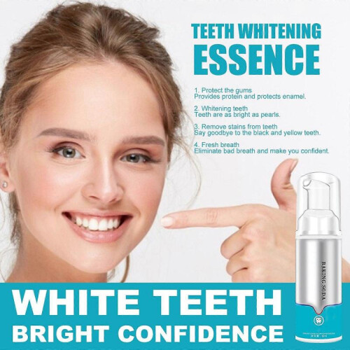2pcs Baking Soda Teeth Whitening Mousse Brightify Deep Cleaning Foam FreshToothpaste 2