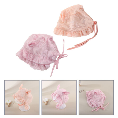 Sun Baby Hüte Bonnet Spitze Orange 2 1