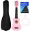 Hawaiian Ukulele Rosa Mit Und Lindenholz Set 1
