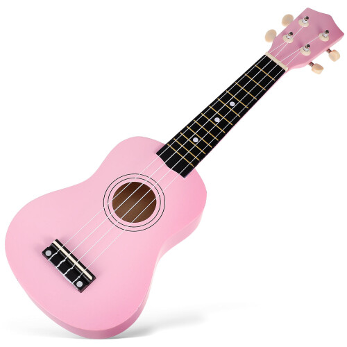 Hawaiian Ukulele Rosa Mit Und Lindenholz Set 1