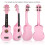 Hawaiian Ukulele Rosa Mit Und Lindenholz Set 7
