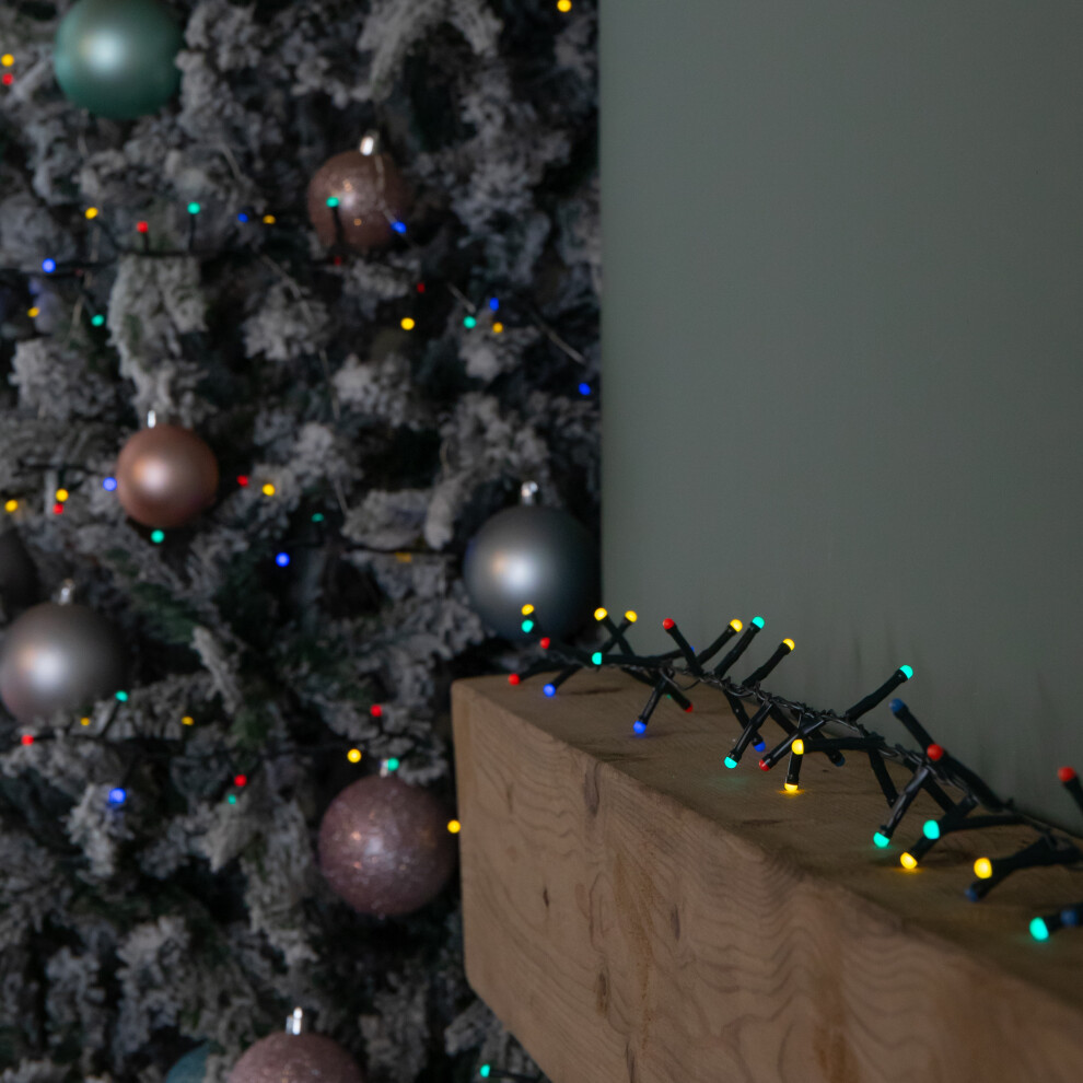 Premier 9M 360 Led Battery Operated Christmas Berrybrights String Lights In Multi-Coloured