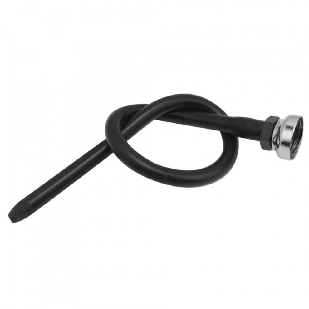 2025 Latest Model Silicone Nozzle Enema Attachment Reusable Douche Hose Black 6485316502655
