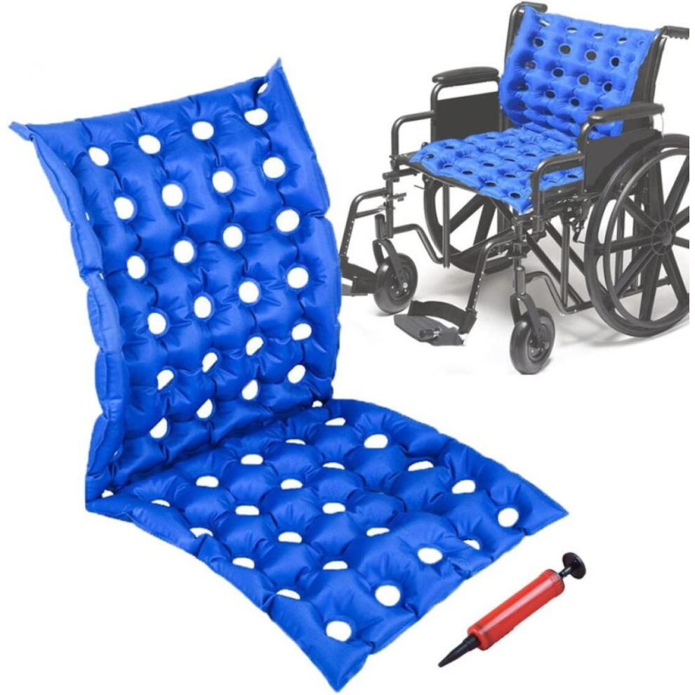 Bedridden Air Inflatable Seat Cushion With Full Back For Wheelchair, Anti-Bedsore Seat Pad For Elder 6485316504963