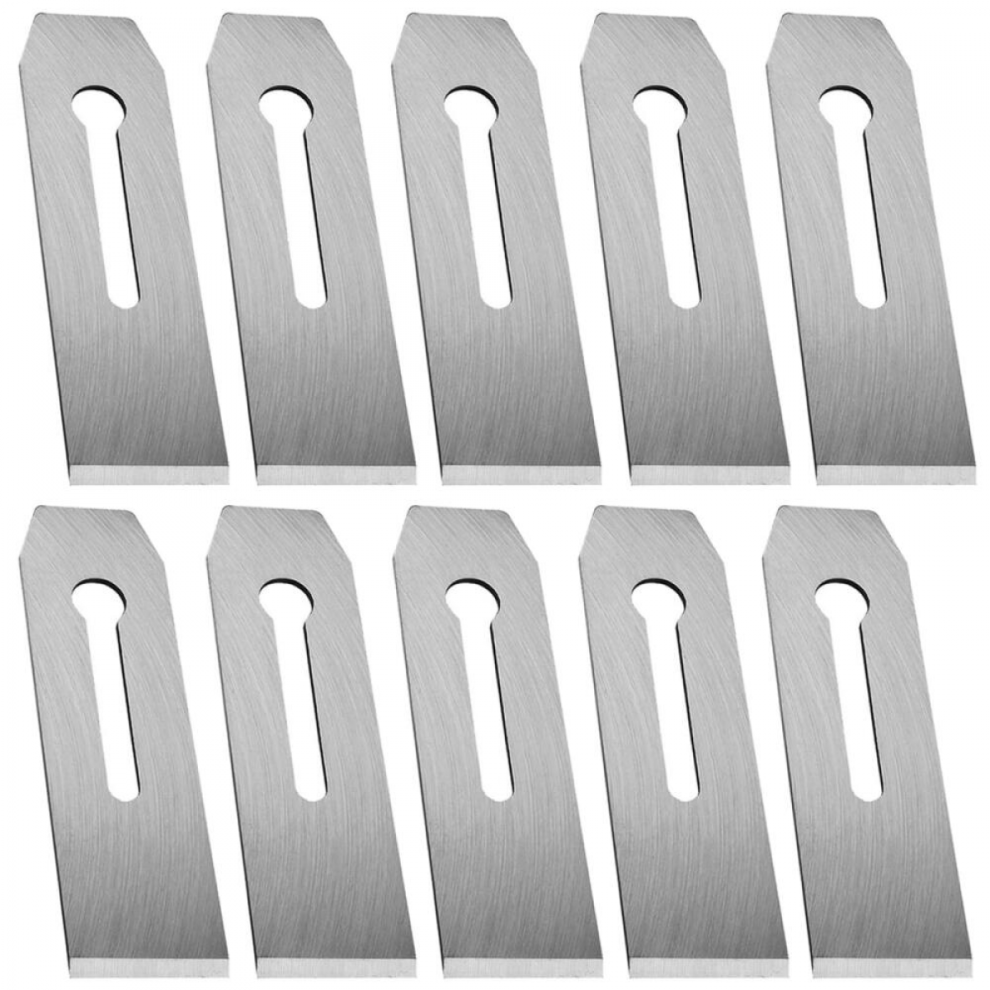 10 Pack Bench Hand Plane Blade Replacement Woodwork Planer Cutter Wide Iron Blades 44Mm 6485316505137