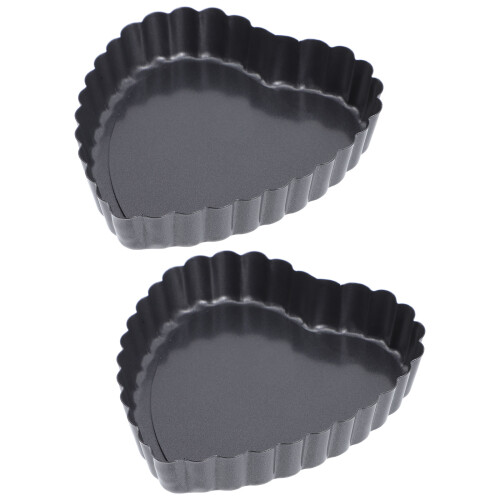 Hitzebeständige Backform Herzform Grau 2er Set