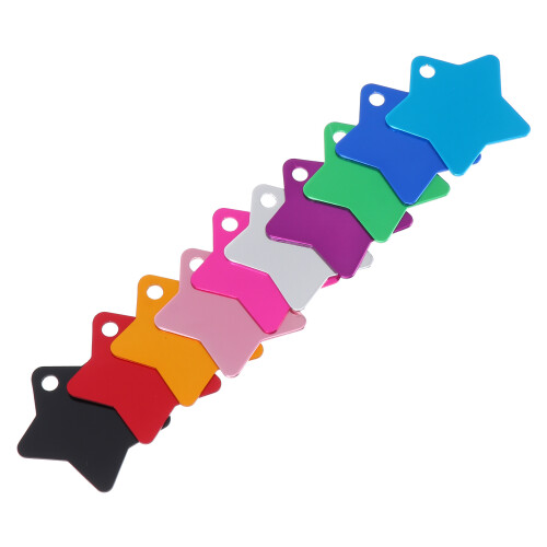 10St Pentagram Pet Tag Aluminiumoxid Blank