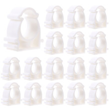Water Pipe Hanger Plastic Tube Socket White 20pcs