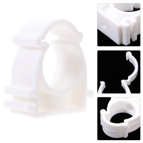 Water Pipe Hanger Plastic Tube Socket White 20pcs 1