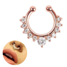 Raindrops Premium Legierung Nasenring In Rose Für Partyoutfit