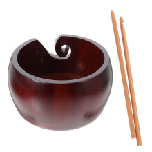 Crochet Yarn Holder Storage Bowl Für Chunky Brown