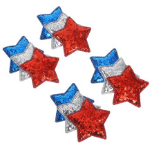 4St Sterne-Haarclips Glitzer Patriotische Haarnadeln Für Den 4.