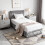 Comfy Living (3ft Single, Silver) Colorado Bed Frame with Lucy Mattress 1