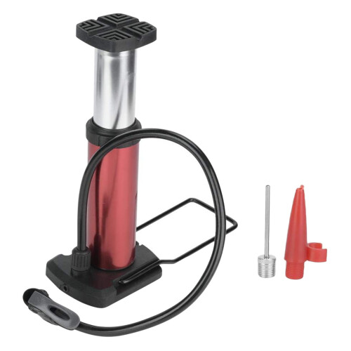 1Set Multi Inflator Voetpomp Voor Motor Bal Rood Metaal