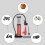 1Set Multi Inflator Voetpomp Voor Motor Bal Rood Metaal 4