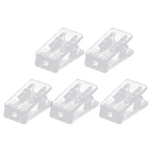 30Pcs Acrylic Transparent Name Badge Holders Spring Loaded Clips