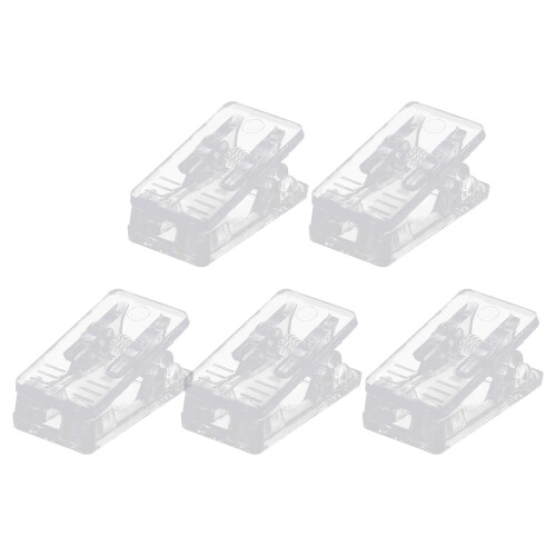 30Pcs Acrylic Transparent Name Badge Holders Spring Loaded Clips