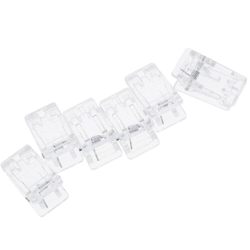 30Pcs Acrylic Transparent Name Badge Holders Spring Loaded Clips 2