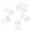 30Pcs Acrylic Transparent Name Badge Holders Spring Loaded Clips 7