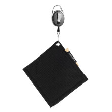 1Set Zwarte Golfhanddoek 4,7X4,7In Draagbaar