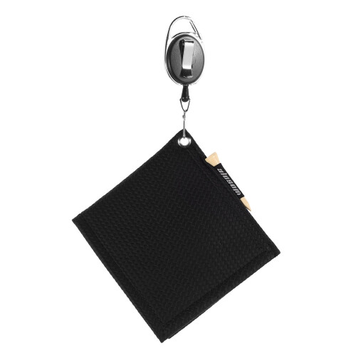 1Set Zwarte Golfhanddoek 4,7X4,7In Draagbaar