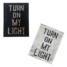 Jeans Bekleidung Applikation Bügel Aufnahme Kleidung Buchstabe