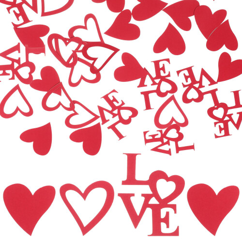 100Pièces Confettis Papier Rouge Pour Mariage