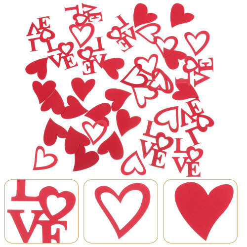 100Pièces Confettis Papier Rouge Pour Mariage 2