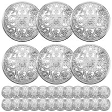 30Stk 25mm Metall Schnalle Druckknopf Bastelknöpfe Dekorieren Silber