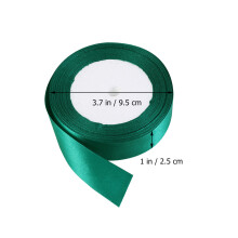 1Rouleau Ruban Satin Double Face Vert Pour Décoration Fête Mariage