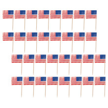 American Flag Food Picks 50 Stuks 2,6x1,4x0,2 Inch