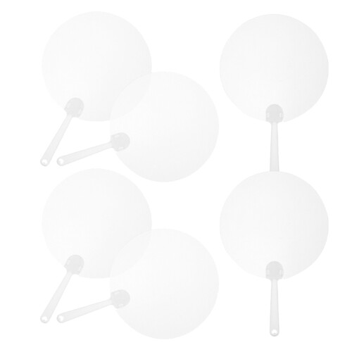 DiY Graffiti Fans Handheld Weiß PVC 6er Pack