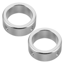 2St Aluminiumrohr-Endkappen Silbernes Zubehör