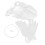 2 Sets Handschuh Haarclip Halskette Ohrstecker Accessoire Set 9