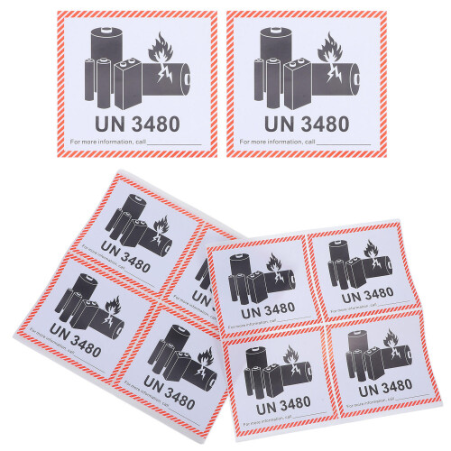 100 Lithiumbatterie Warnaufkleber Un3480 2