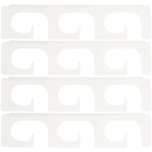 2Paires Porte-Canne En Acrylique Blanc, Support Durable Pour Garage 2