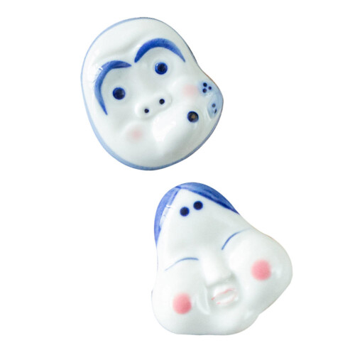 2 Essstäbchenablage Mit Essigschale Keramik Panda 1