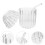 Vertikales Glasbecher Transparent 1 Set 4