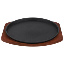 Set IJzeren Steakplank Met Grillpan En Basis