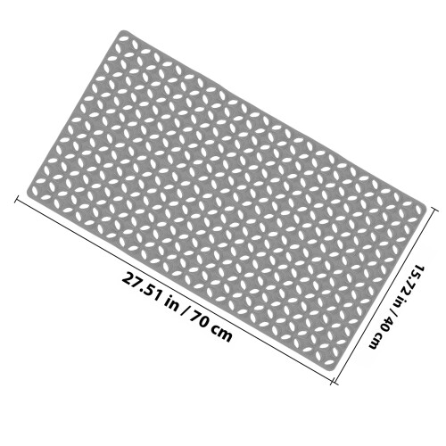 Tpe Bathroom Floor Mat Grey 1pcs 27.6x15.7in 1