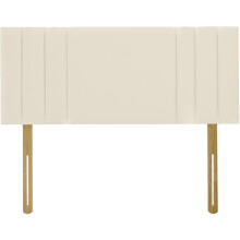 (Small Double Cream) 4ft Plush Velvet Lined Headboard