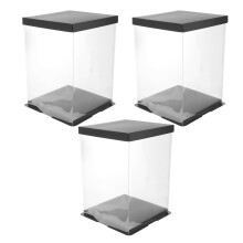 3Stk 6 Zoll Transparente 3- Kuchenboxen
