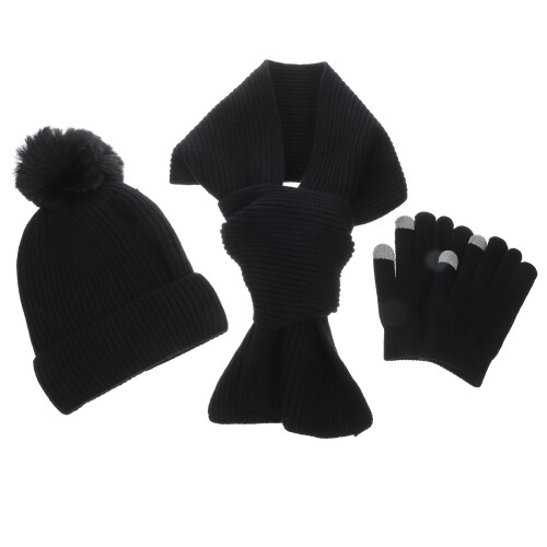 Set Mütze Schal Garn Verdickt Ski Damen 2