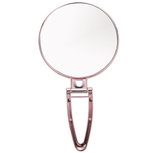 Handheld Spiegel Doppelseitig Vergrößernd Roségold 1Stk 1