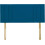 (Double Blue) 4ft 6inch Plush Velvet Padded Lined Headboard 1