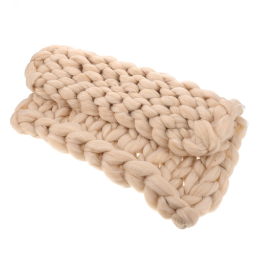 Sofadecke Für Couch Chunky Strick Beige 1Stück