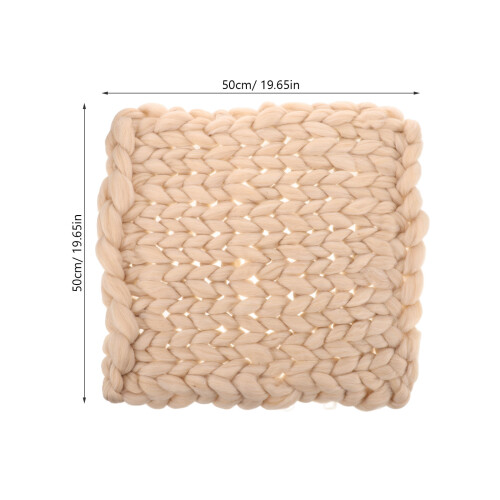 Sofadecke Für Couch Chunky Strick Beige 1Stück 2