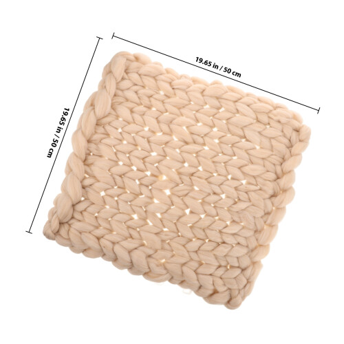 Sofadecke Für Couch Chunky Strick Beige 1Stück 1
