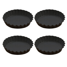 4Stk Chrysanthemum Tarteform Kohlenstoffstahl Backblech